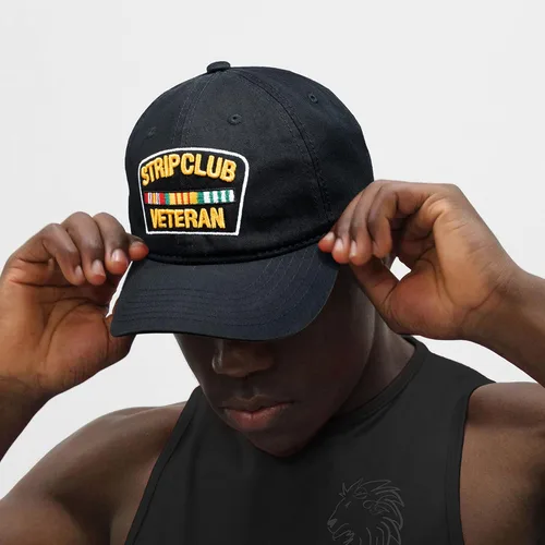 Miniatura 4 de Strip Club Veteran Dad hat Pre Curved Visor Cotton Ball Cap Baseball Cap PC101