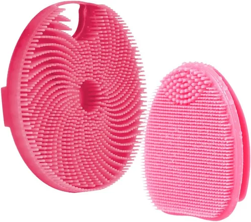Miniatura 11 de Limpiador facial de silicona suave, limpiador corporal para limpieza profunda, exfoliación, 2 cepillos corporales de silicona para mujeres