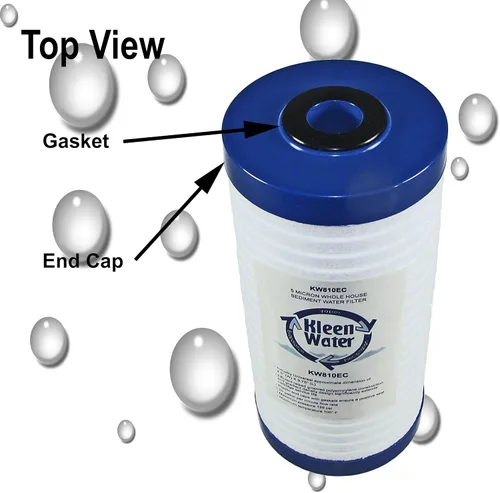 Miniatura 2 de KleenWater KW810EC Cartucho de repuesto para filtro de agua de sedimentos para toda la casa, 5 micras, 4.5 x 9.875 pulgadas (1 paquete)