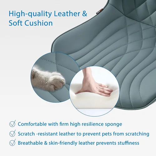 Miniatura 5 de YOUNIKE Silla de Oficina sin Brazos Silla de Escritorio con Ruedas, Silla de Trabajo para Computadora de Oficina en Casa, Silla de Tocador Moderna
