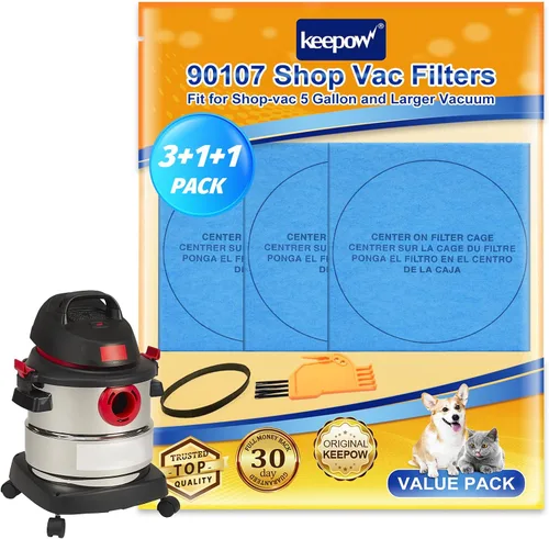 KEEPOW VF2002 Filtros de aspiradora seca reutilizables para la mayoría de las aspiradoras Vac MACS-200D SS11-450, aspiradoras Vacmaster, parte #