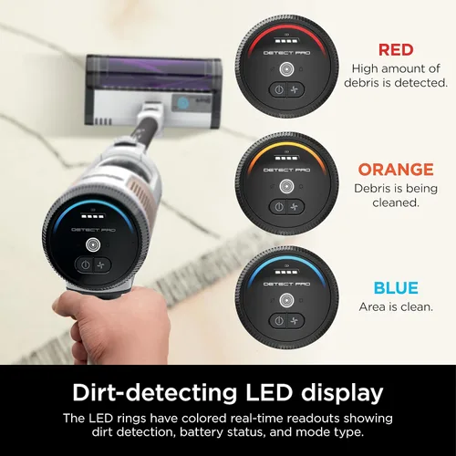 Miniatura 7 de Shark IW1111 Detect Pro - Aspiradora inalámbrica ligera con filtro HEPA, accesorio portátil de mano, herramienta para hendiduras, aspiradora de palo