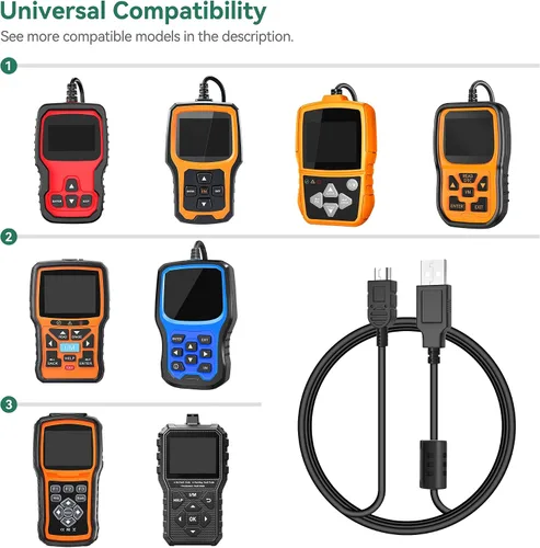 Miniatura 4 de Adaptador de 5 V + mini cable USB de repuesto para escáner FOXWELL NT301 NT201 NT510 NT604 NT624 NT630 OBD2 escáner de diagnóstico herramienta