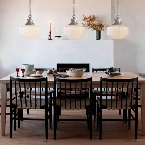 Miniatura 2 de Vintage Milk Glass Pendant Light Fixtures, 10.63" Milk Glass Chandelier, Brushed Nickel Pendant Lights Kitchen Island, Milk Glass Pendant Light for