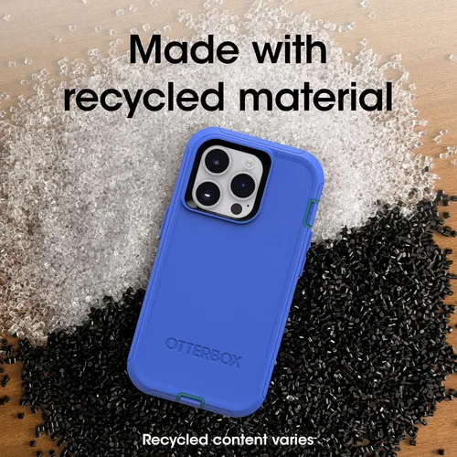 Miniatura 8 de OtterBox Funda para iPhone 14 Pro (solamente) de la serie Defender - RAIN Check (azul), resistente y duradera, con protección de puerto, incluye