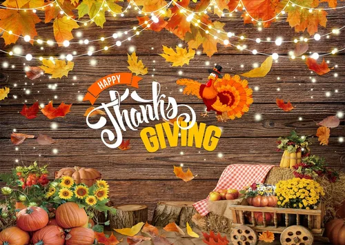 Fondo de Acción de Gracias de 7 x 5 pies, fondo de calabaza de cosecha de otoño para fiesta de otoño, reunión familiar, festival escolar, decoración