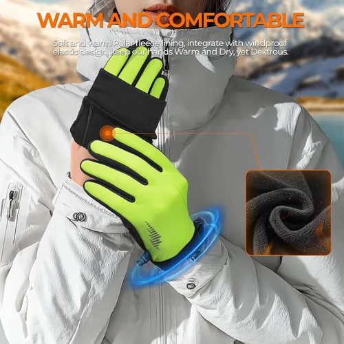 Miniatura 3 de rivmount Guantes de invierno para mujeres y hombres para clima frío, correr, conducir, ciclismo, resistente al agua y pantalla táctil, guantes