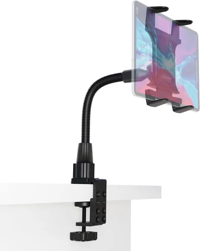 Miniatura 2 de ARKON Mounts - Soporte resistente para tablet con soporte de abrazadera y brazo de cuello de cisne flexible de 12 pulgadas Soporte versátil