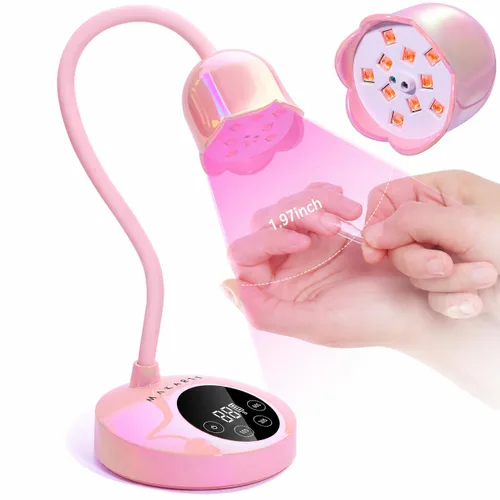 Miniatura 11 de Makartt Lámpara LED UV para Uñas - Luz UV de Cuello de Ganso para Uñas Inalámbrica Recargable USB 39W Secadora Lámpara LED con Sensor Automático 4