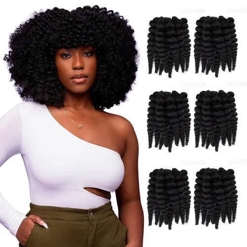 Miniatura 8 de Darling Flexi Rod Curls - 2 extensiones de cabello de ganchillo (1 paquete de 2 por paquete), textura natural y suave, rizo de varita esponjosa, 14