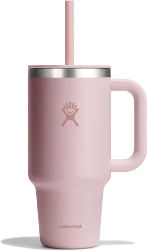 Miniatura 66 de Hydro Flask Vaso de Viaje con Asa, Tapa y Pajita - Acero Inoxidable Aislado en 24 Oz Aloe