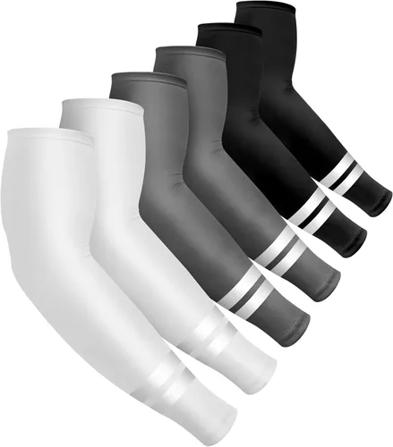 Miniatura 9 de SATINIOR 6 pares de mangas de compresión para brazos con protección solar UV, para mujeres y hombres, golf, deportes al aire libre