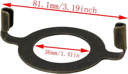 Miniatura 2 de 2pcs E26 Lámpara de zócalo fenólico Arpa Base de Sillín para Base Roscada E26, 1-7/16" (36 mm) Bronce