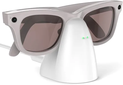 Miniatura 8 de Soporte de carga compatible con gafas inteligentes RayBan Meta, base de carga portátil para Wayfarer, Headliner y Skyler Gen 1 con cable USB-C de 59
