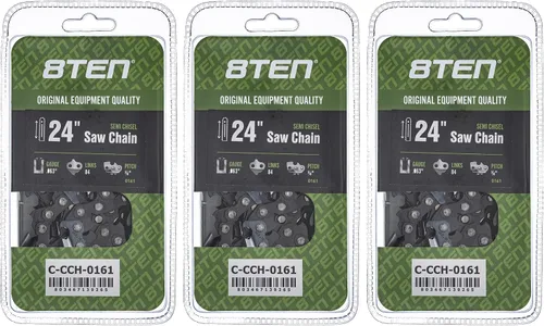 Miniatura 57 de 8TEN Cadena de motosierra semi cincel de 6 pulgadas .050 1/4 42 DL para Worx WG320 Black & Decker LLP120 (paquete de 3)