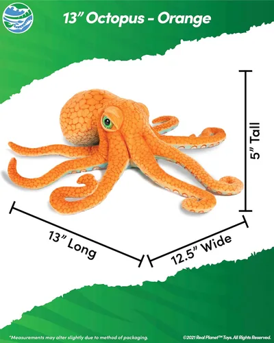 Miniatura 2 de Real Planet Peluche de Sea Life, regalo realista para niños de todas las edades, peluche de criaturas marinas del océano, regalos de cumpleaños