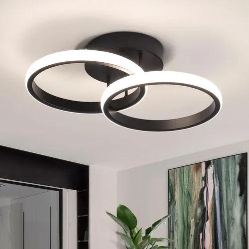 Miniatura 12 de CANEOE Lámparas de Techo LED Redondas Modernas, 6000K Blanco Frío, Lámparas de Techo para Pasillo, Luces de Techo Cerca del Techo para Baño