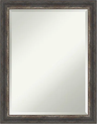 Miniatura 10 de Amanti Art Espejo de baño, espejo de pared estrecho Bark Rustic Char para usar como espejo de tocador de baño sobre el fregadero