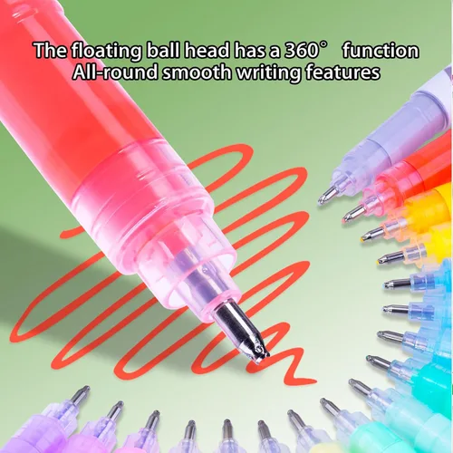 Miniatura 3 de kander Bolígrafos de gel acrílico, 12 colores resaltadores de tinta de gel acrílica con punta de bala, cobertura fuerte, gran capacidad de tinta