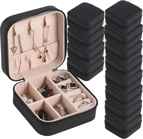 Miniatura 11 de Estuche de Joyería de Viaje para Damas de Honor, Caja de Regalo, Juego de 12 Estuches Pequeños de Joyería, Mini Organizador de Joyas, Estuche