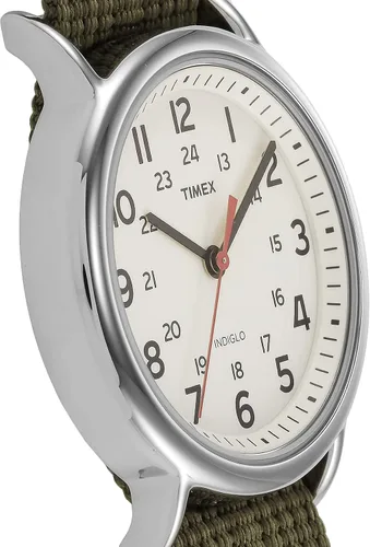 Miniatura 5 de Timex Reloj unisex Weekender de 1.496in, Negro, Weekender Slip Through - Reloj de correa de nailon