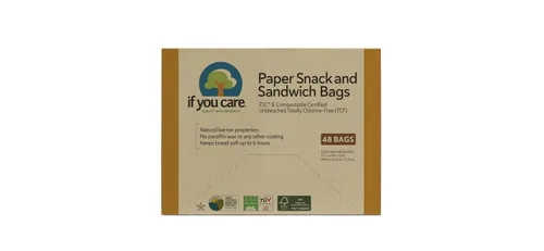 Miniatura 2 de IF YOU CARE Bolsas de papel 100% sin blanquear para sándwich y aperitivos, 48 unidades (paquete de 6)