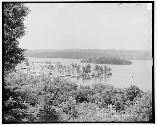 HistoricalFindings Foto: Prospect House,Hoteles,posadas,Lago Bomoseen,Vermont,VT,Detroit Publishing Co,c1905
