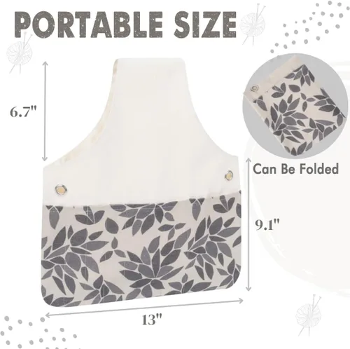 Miniatura 2 de TOGETRUE Bolsa de Hilo, Bolsa Tote de Ganchillo y Tejido, Organizador de Bolsa de Almacenamiento de Hilo Ligera, Bolsas Tote de Hilo para Ganchillo