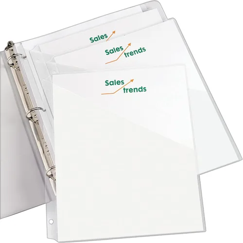 Miniatura 7 de Avery Bolsillos para carpetas de 3 anillos, transparentes, 8.5" x 11", sin ácido y seguros para archivo, 15 bolsillos para carpetas en total