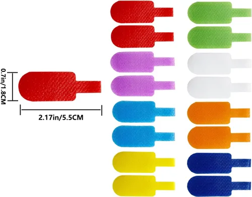 Miniatura 2 de Etiquetas para cables, etiquetas de cable, etiquetas de alambre, etiquetas de cable y etiquetas de alambre para gestión e identificación de cables