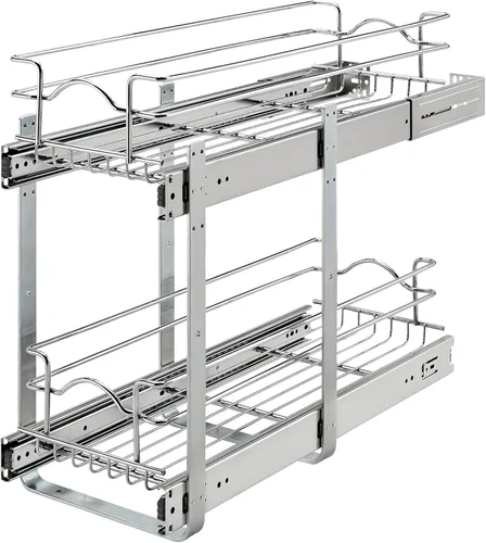Miniatura 12 de Rev-A-Shelf Estante extraíble para armario de cocina de 2 niveles y organizador de cajones, cesta de almacenamiento de despensa deslizante en varios