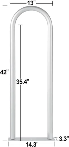 Miniatura 2 de Barandilla de muelle de aluminio, pasamanos de embarque de muelle de 42 x 13 pulgadas, barra de seguridad de aluminio para muelle y barco, pasamanos