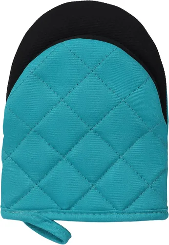 Miniatura 6 de 1 par de manoplas cortas para horno, guantes de silicona resistentes al calor para cocina, mini guantes de horno para 500 grados, superficies