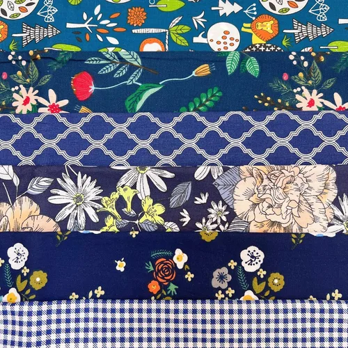 Miniatura 65 de 7 piezas de tela de algodón, suministros para bricolaje, retazos de tela, paquetes de cuartos de tela, retazos para acolchado y cojines