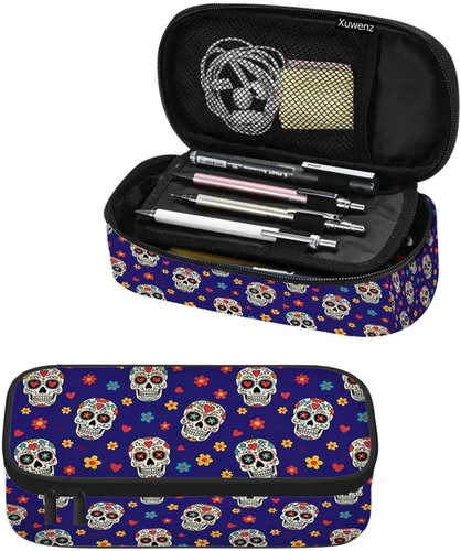 Miniatura 22 de Estuche organizador de lápices de alpaca, diseño de llama, hojas de animales, caja de papelería, caja de maquillaje, suministros escolares