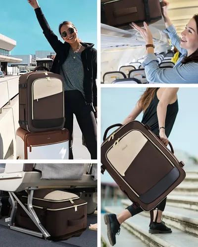 Miniatura 7 de LOVEVOOK Mochila de viaje para mujer, mochila de transporte de 40 litros aprobada para vuelo, bolsa grande para artículos personales para portátiles