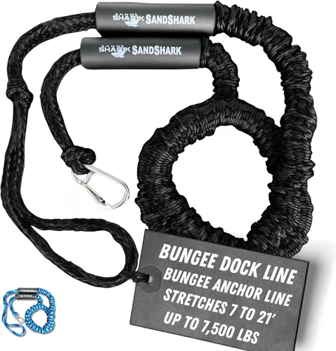 Miniatura 10 de SandShark Línea de muelle elástico de anclaje de alta calidad. Accesorios de barco Línea de anclaje que absorbe los golpes en anclajes y muelles