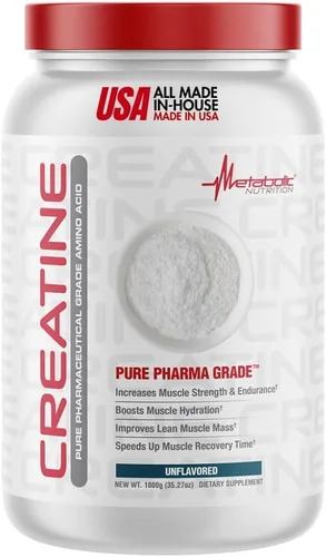 Miniatura 10 de Metabolic Nutrition Polvo de monohidrato de creatina pura para crecimiento muscular, fuerza y recuperación, suplemento de fitness, 0.18 onzas por