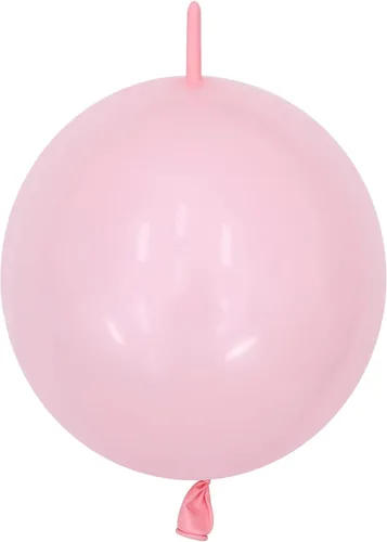 IN-JOOYAA Globos de enlace rosa bebé de 12 pulgadas, 100 globos de látex de enlace rápido para sesión de fotos, baby shower, decoración de fiesta de