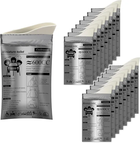Coolrunner Disposable Urine Bags, 8/12/20/50 Pack Camping Pee Bags for Men Women, Disposable Urinals Vomit Bags for Travel Urinal Toilet Traffic Jam