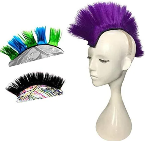 Miniatura 8 de Helmet Hawks Mohawk Pelucas sintéticas para bicicleta/casi casco/palo reutilizable diseño