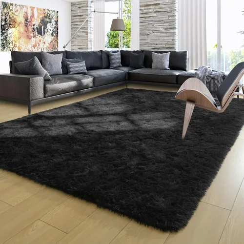 Miniatura 12 de Ompaa Alfombra esponjosa, alfombra mullida súper suave para dormitorio, sala de estar, alfombra grande de felpa de 6 x 9 pies, alfombra de pelo