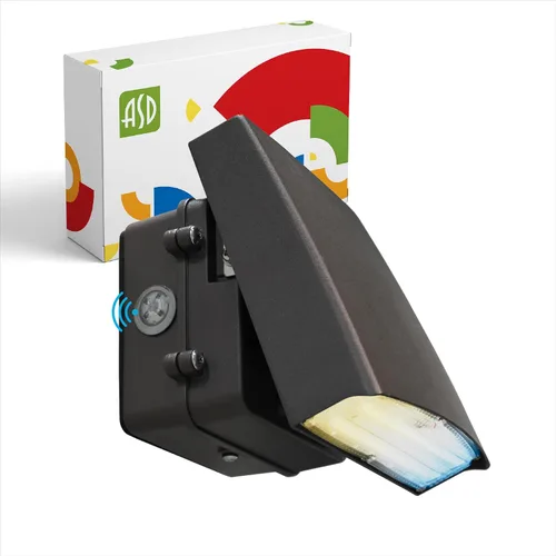 ASD Paquete de luz LED de pared de 12 W, fotocélula de corte ajustable, iluminación exterior del atardecer al amanecer, 3000 K/4000 K/5000 K