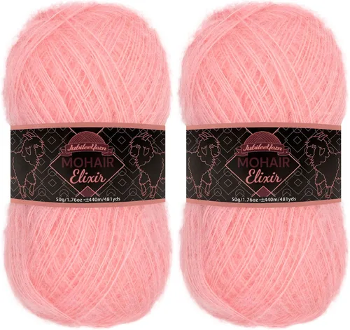 Miniatura 82 de JubileeYarn Mohair Elixir Yarn - 50g/Skein Baby Wool Blend - Cosmopolitan - 1 Skein