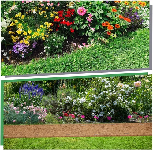 Miniatura 6 de Rollo de mantillo natural para paisajismo, tapete de fibra de coco gruesa orgánica de 120 x 6.3 pulgadas con estacas de acero en forma de 20U, rollo