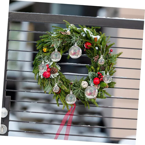 Miniatura 4 de Artibetter Esferas de adornos iridiscentes de Navidad, 18 piezas de adornos iridiscentes de plástico, bolas colgantes de arco iris, bolas de árbol
