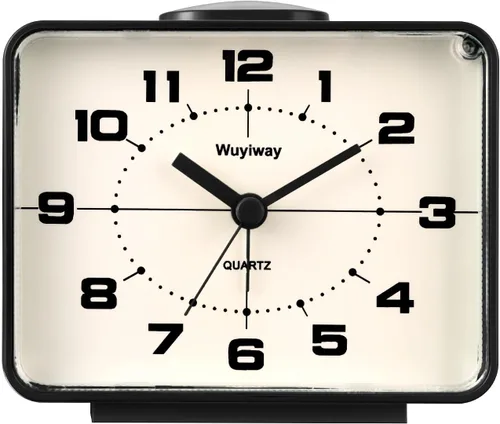 reloj despertador analógico retro, a baterías, de 4" para decoración vintage del dormitorio, mesita de noche, mesita de noche, escritorio, mesa,