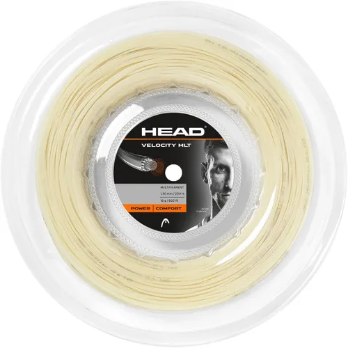 Miniatura 2 de HEAD Velocity MLT - Cuerda de raqueta de tenis de 660 pies con carrete multifilamento Negro