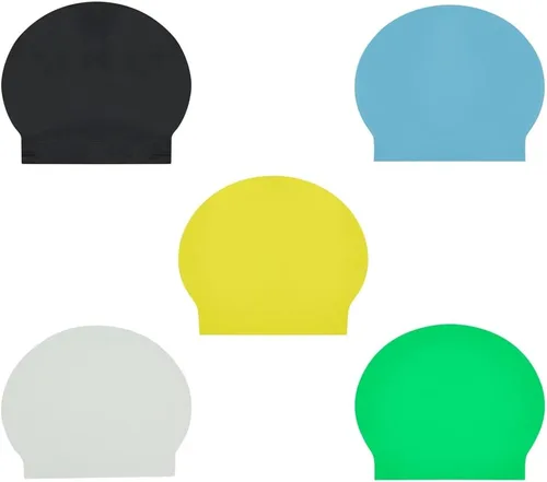 Miniatura 16 de Sporti Gorro de natación de silicona para niños, gorro de natación unisex para jóvenes, gorras de baño de protección para tus hijos, de 2 a 10 años