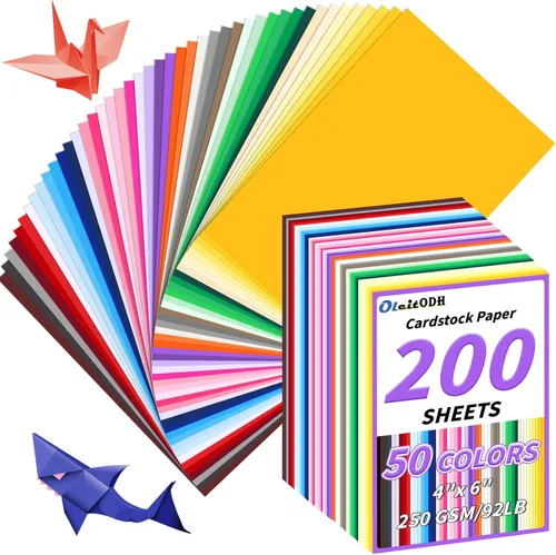 Cartulina de 10,2 cm x 15,2 cm, paquete de 200 piezas, papel grueso y colorido en blanco, tarjetas en stock para invitaciones, creación de tarjetas